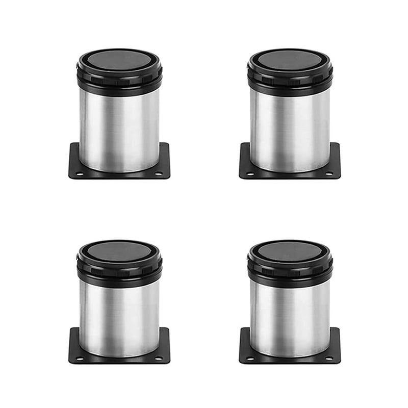 Owfeel Stainless Steel Furniture Legs Adjustable Metal Desk Feet Office Table for Home DIY Projects TV Stand Bench Dining Board Desk Sofa Couch Chair Cabinet Pack of 4 (5cm) - Image 1